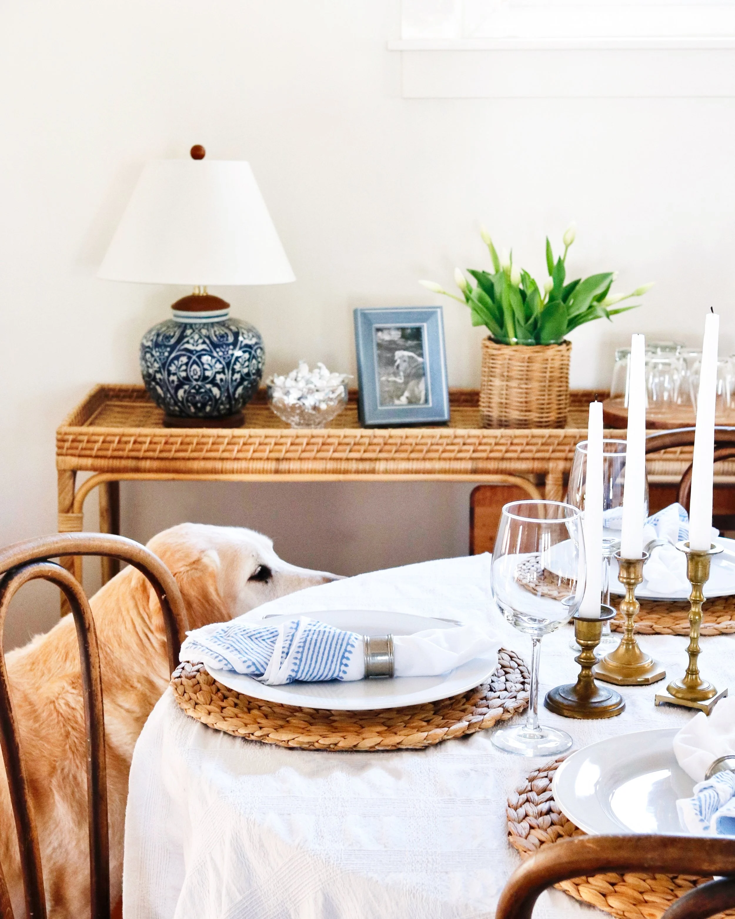 At Home: A Peek at Our New Dining Room (And An Ode to Our South Seas Console)