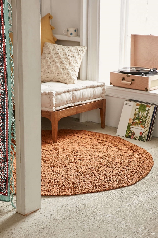 This rug is from Urban Outfitters - find it here .