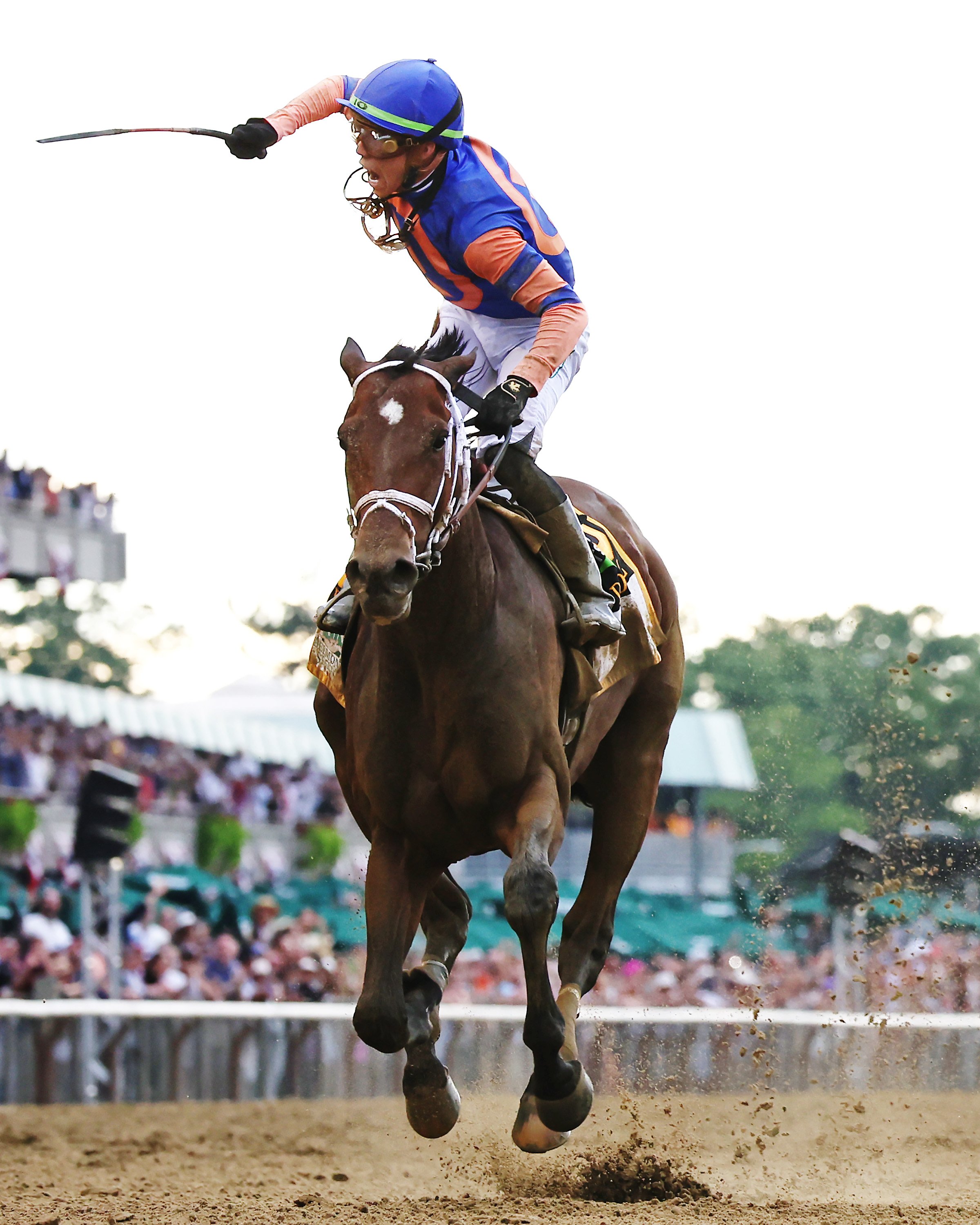  Mo Donegal with Irad Ortiz Jr. up wins the 154th running of the Belmont Stakes at Belmont Park on June 11, 2022 in Elmont, New York. 