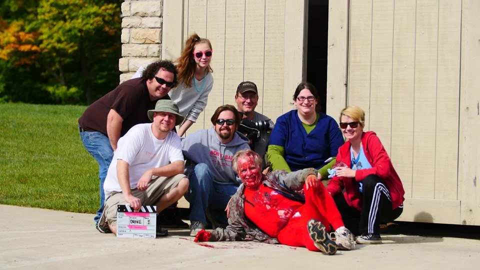 Group Shot of 'Clown Paerty Massacre 5'. Missing in photo: Ben, Tisha, Paul, and Drone Crew.