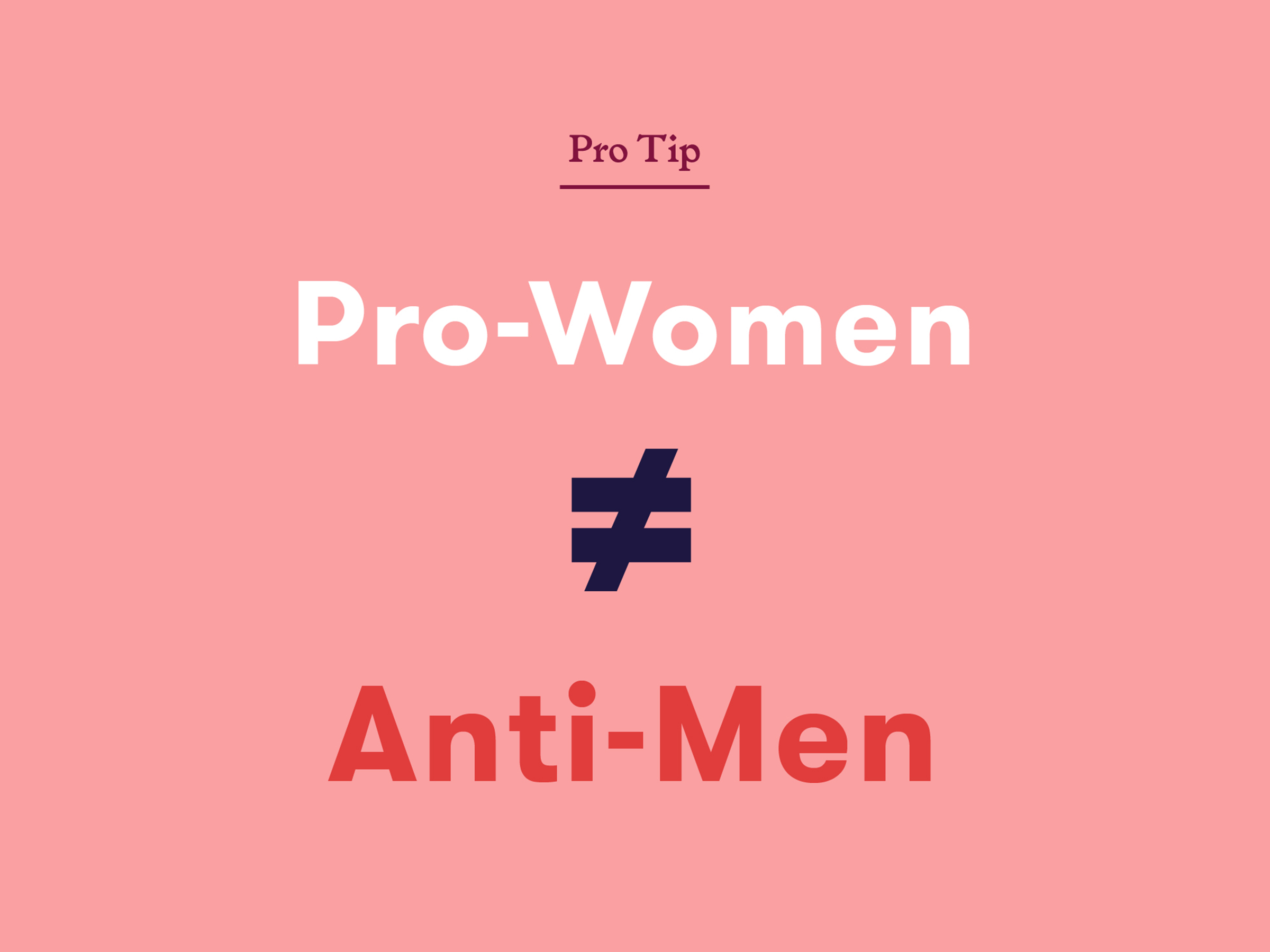 And to piggyback on yesterday's sentiments 😇: Feminist doesn’t mean “person who hates men.” That would be a #misandrist , which is like misogynist but for hating men instead of women #themoreyouknow🌈
