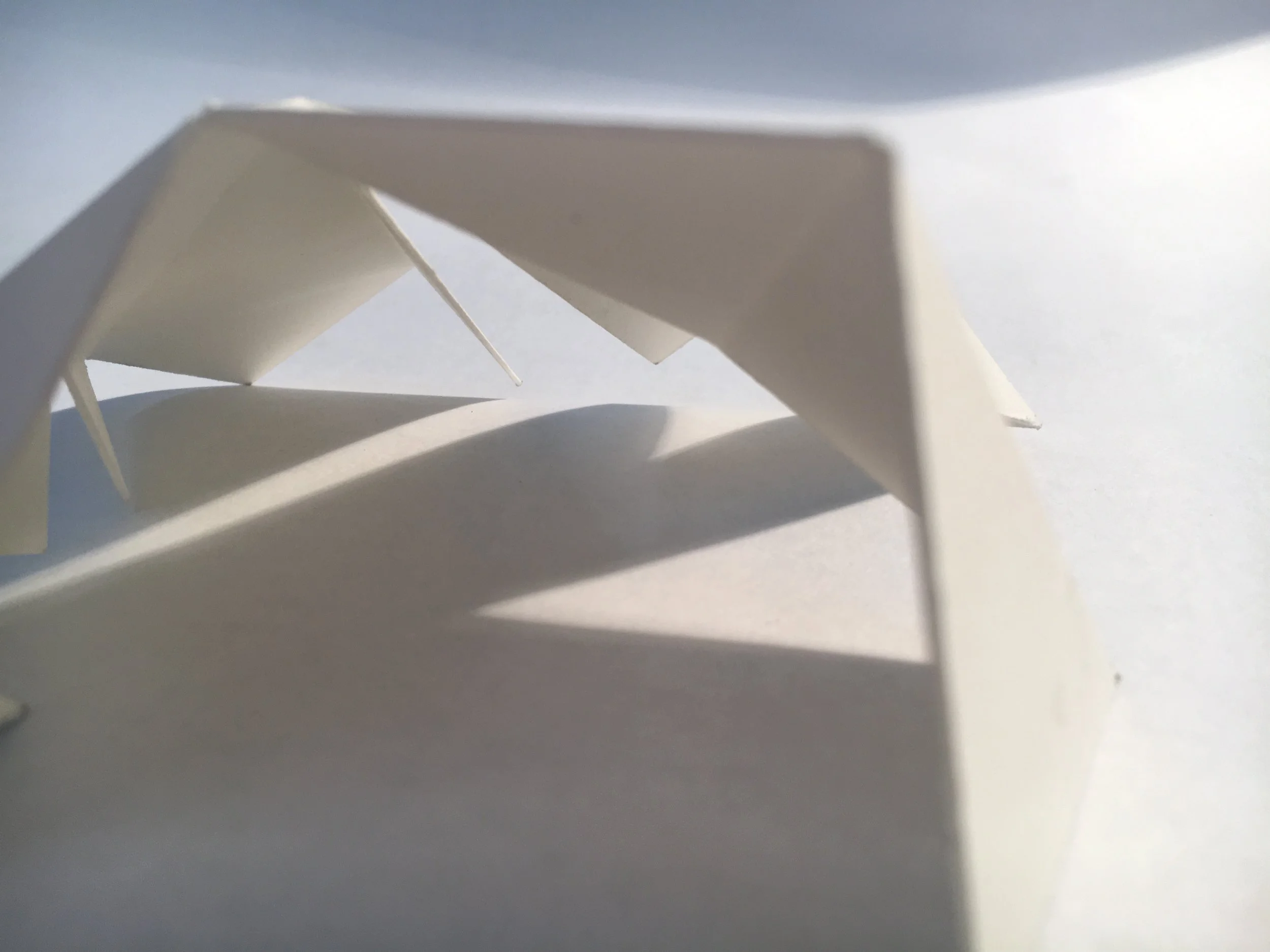  Drawing inspiration from the deconstruction of the Akari PL2, these concept models created little ‘grottoes’ that became the core form and idea within the space. 