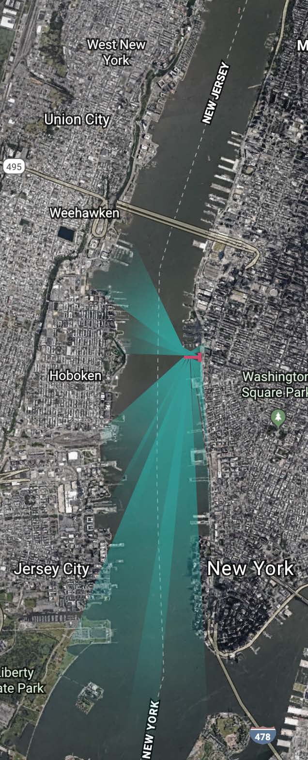 The views from the Pier are largely oriented towards the south, which informed aspects of the master plan.