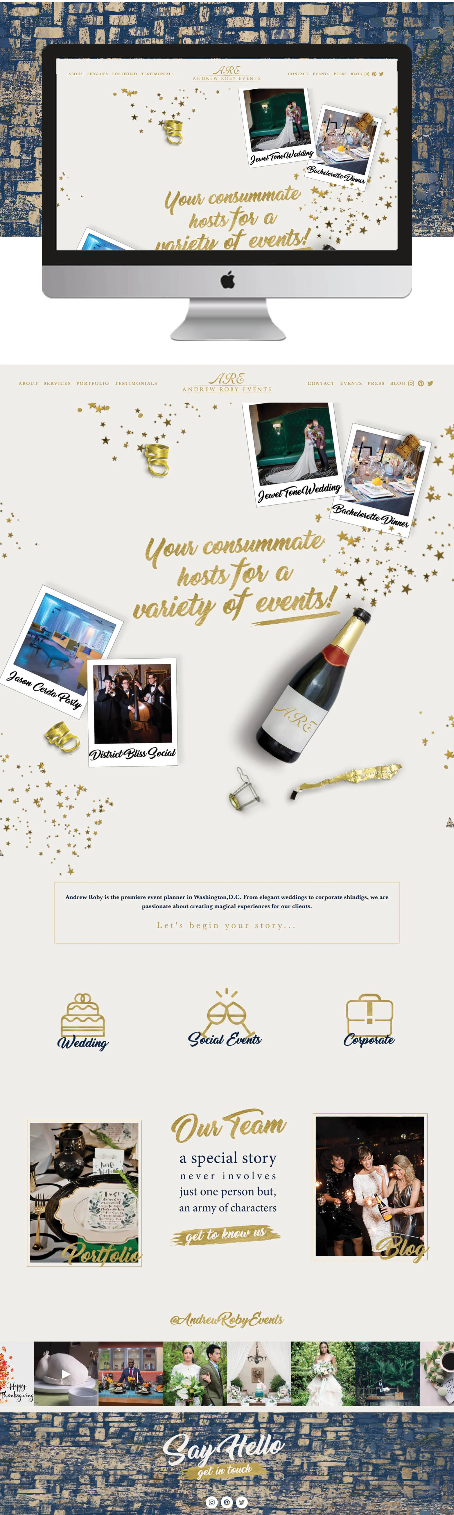 Andrew Roby Events Website Design
