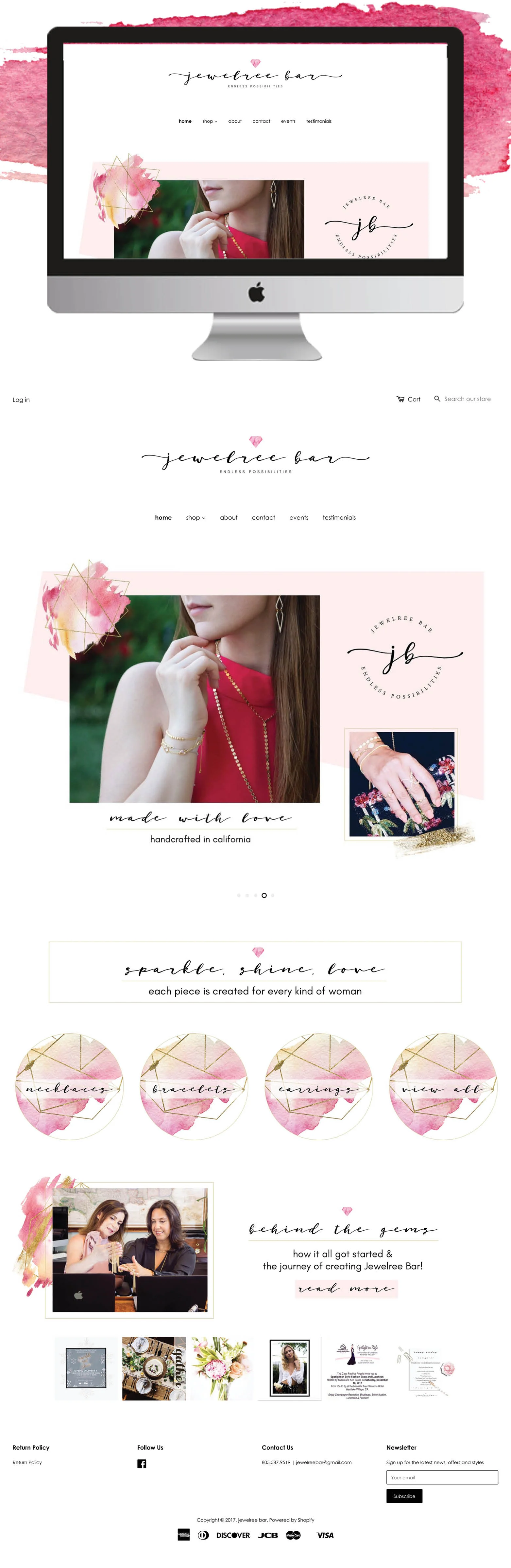Jewelree Bar Website Design