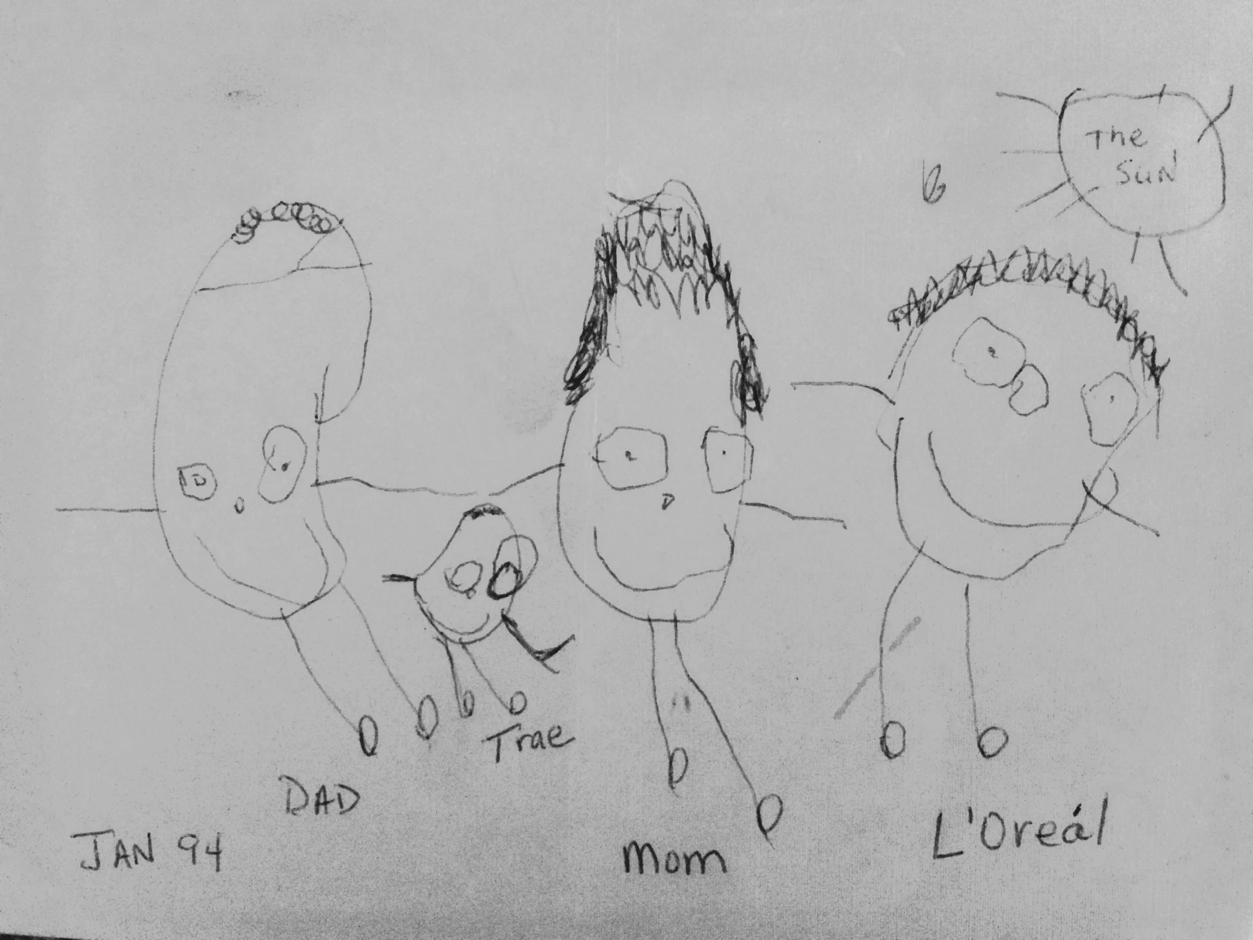 "January 1994" Family Portrait. January 1994.
