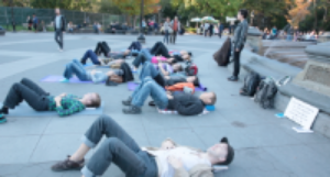 Guided Lie Down in Washington Square Park, NYC