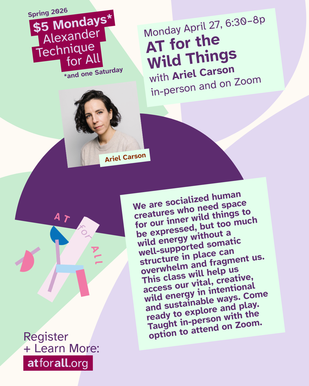 Poster for AT for the Wild Things at Sapientia Initiative taught by Ariel Carson