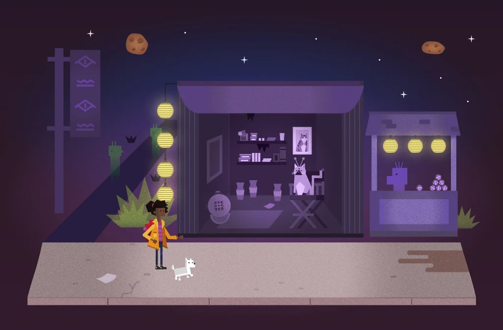 Miya and Penny find themselves in an alien market. Students help Miya barter to find them lunch.