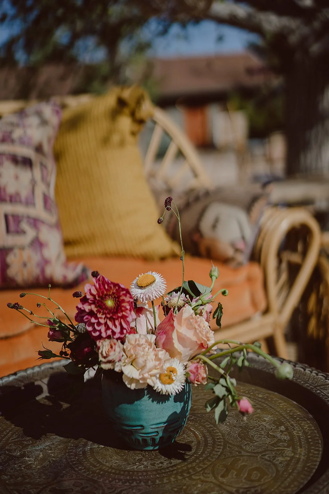 Wicker chair and textile rental details