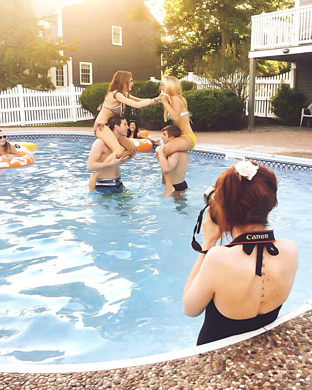 Pool party stock shoot! Sometimes you gotta just jump in.