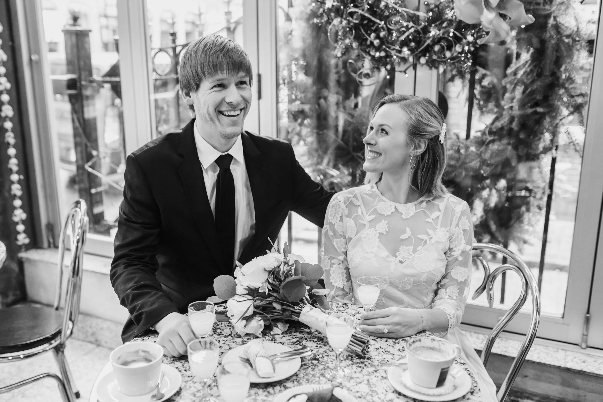 A winter Boston City Hall + North End wedding