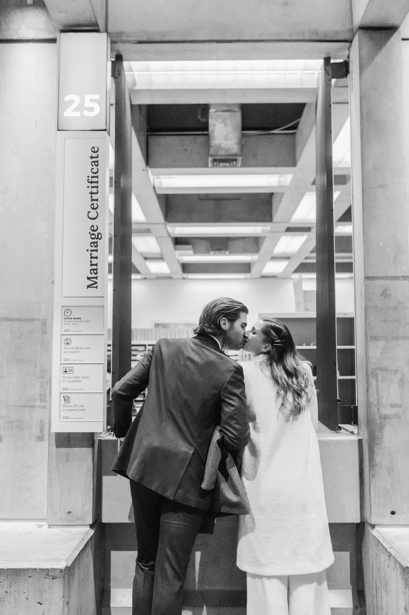 A snowy, romantic Boston City Hall + Mistral winter wedding