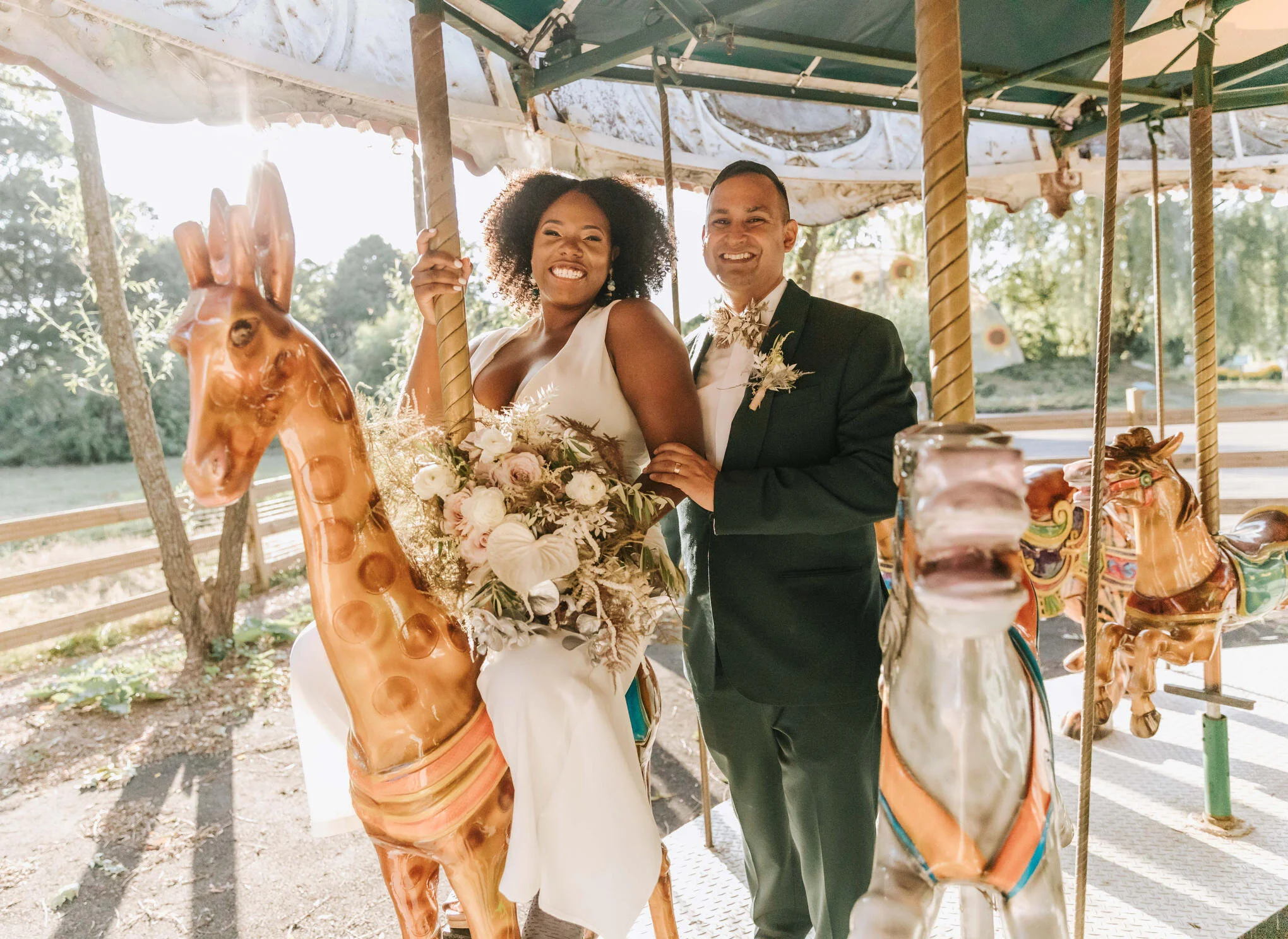 A luxury boho safari styled wedding at Zoo New England in Boston, MA