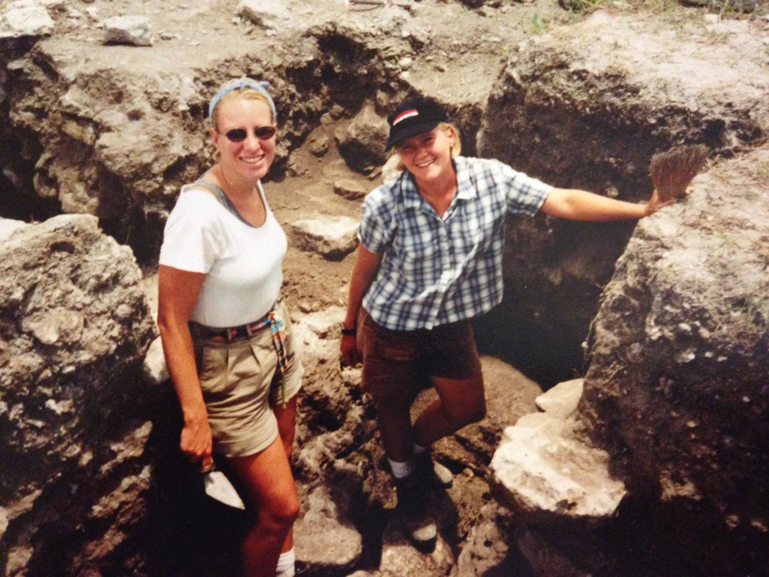 Me and a fellow doctoral student in an excavation unit at the Blue Creek Site in Northern Belize, Central America.