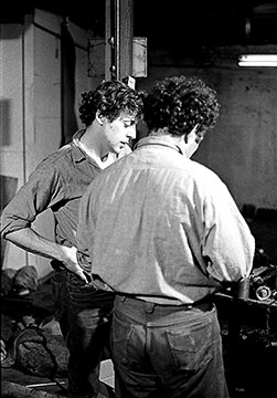 PhilipGlass and Richard Serra at Serra's studio NYC (1969)