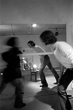 Keith Sonnier in studio performance (1969) Mulberry St. NYC