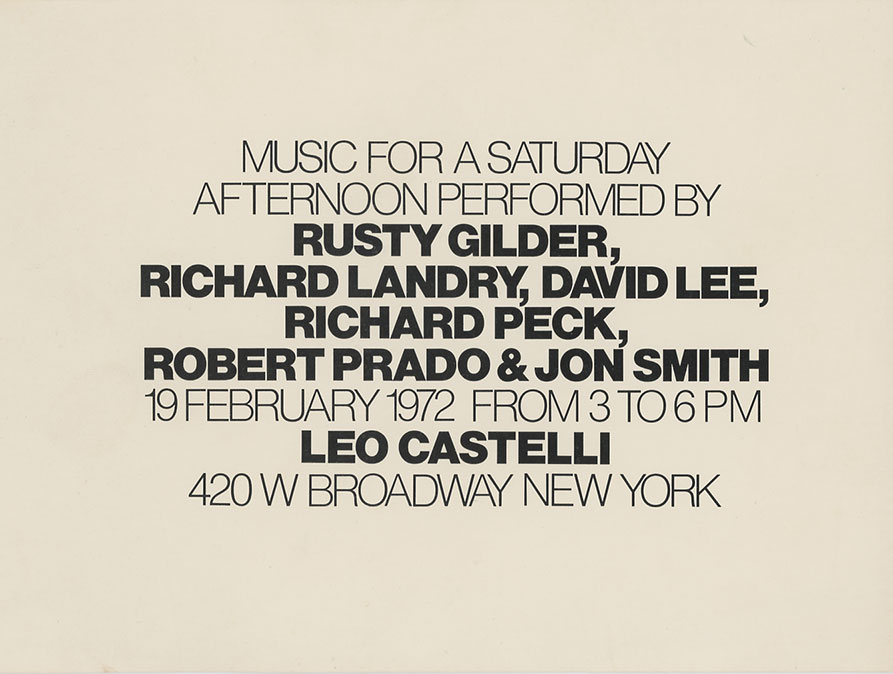 Leo Castelli Gallery (1972)