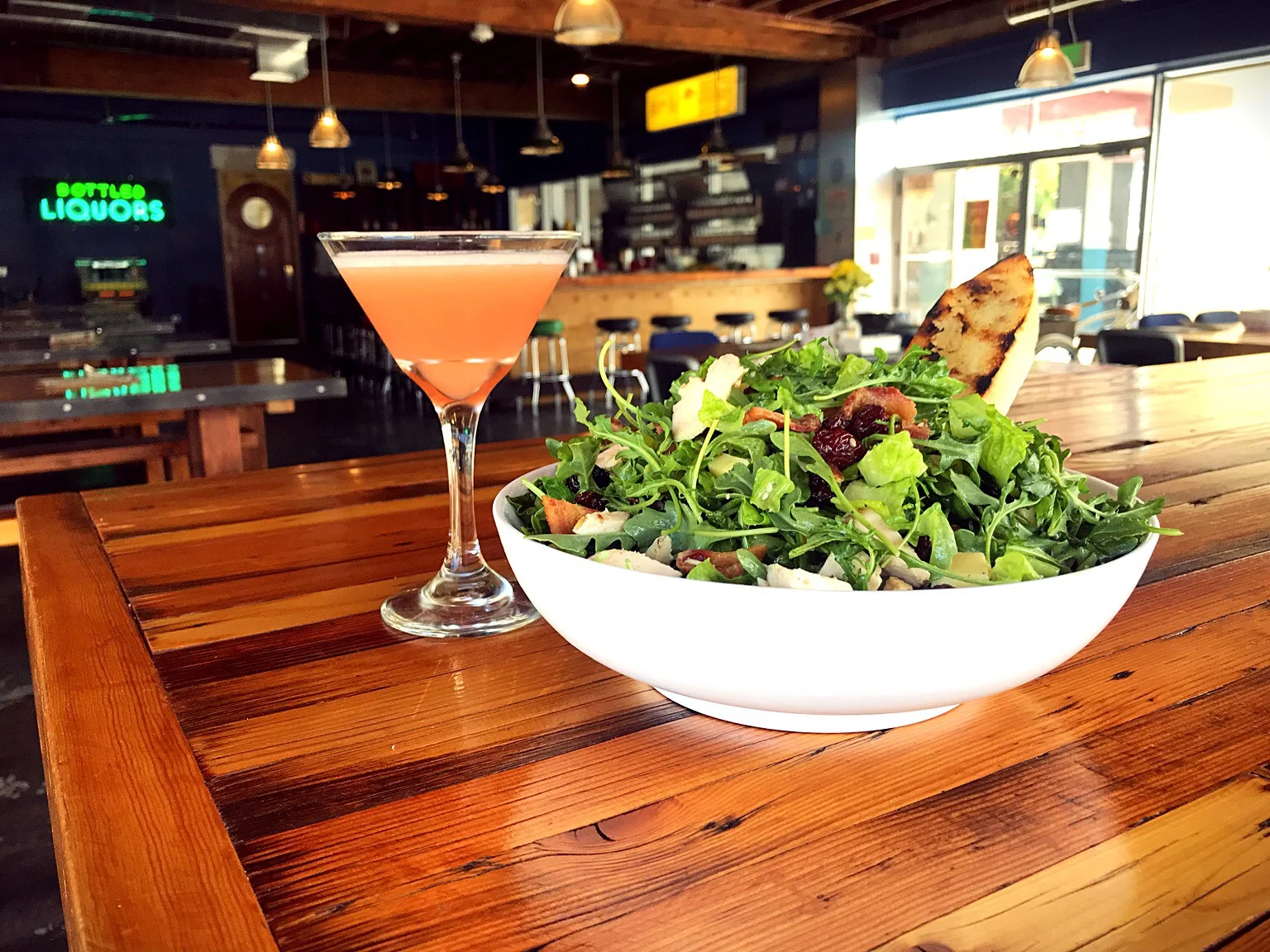 Mother Clucker and grapefruit martini