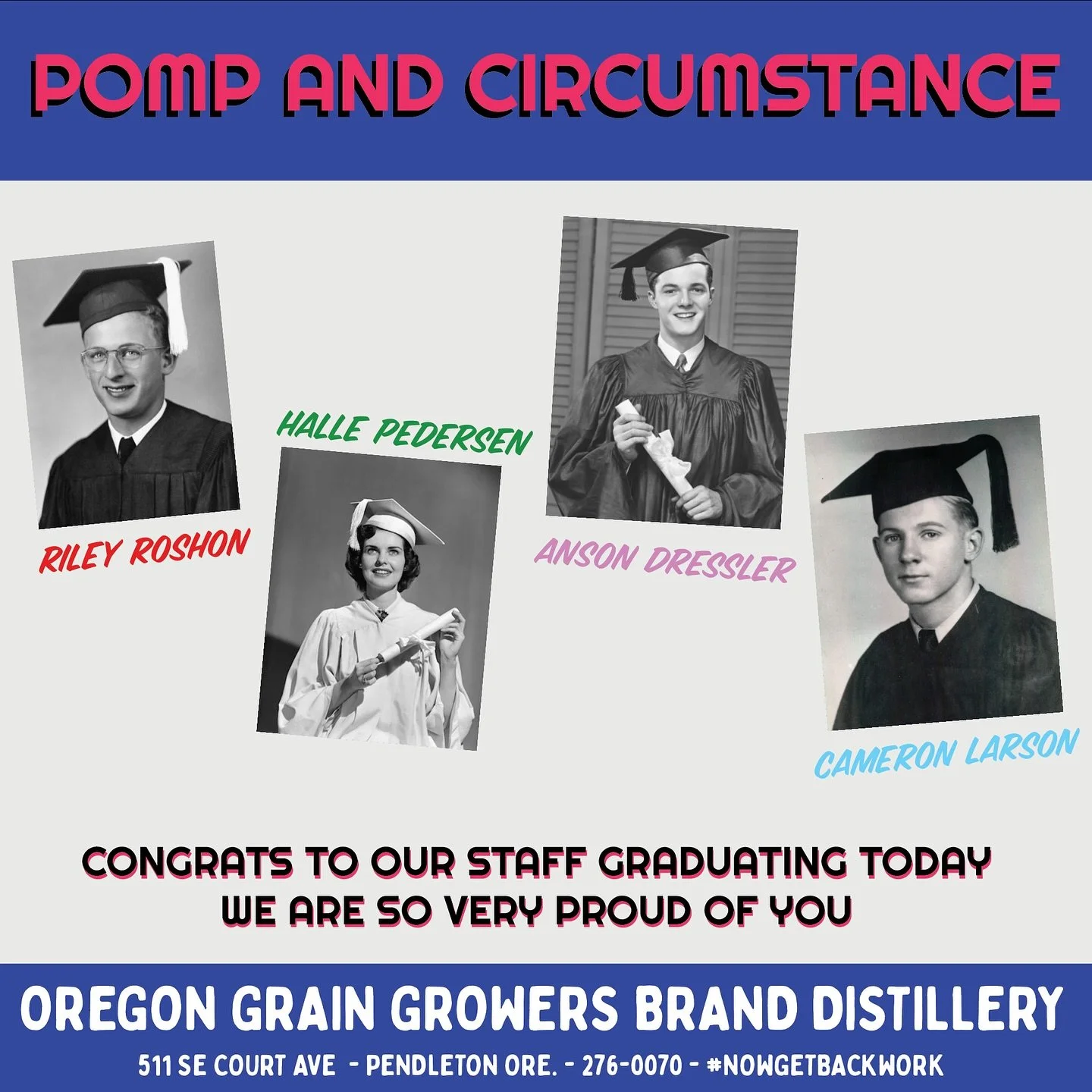 Congrats to our staff graduating today! We are so damn proud of you! #schoolsout #pendletonoregon