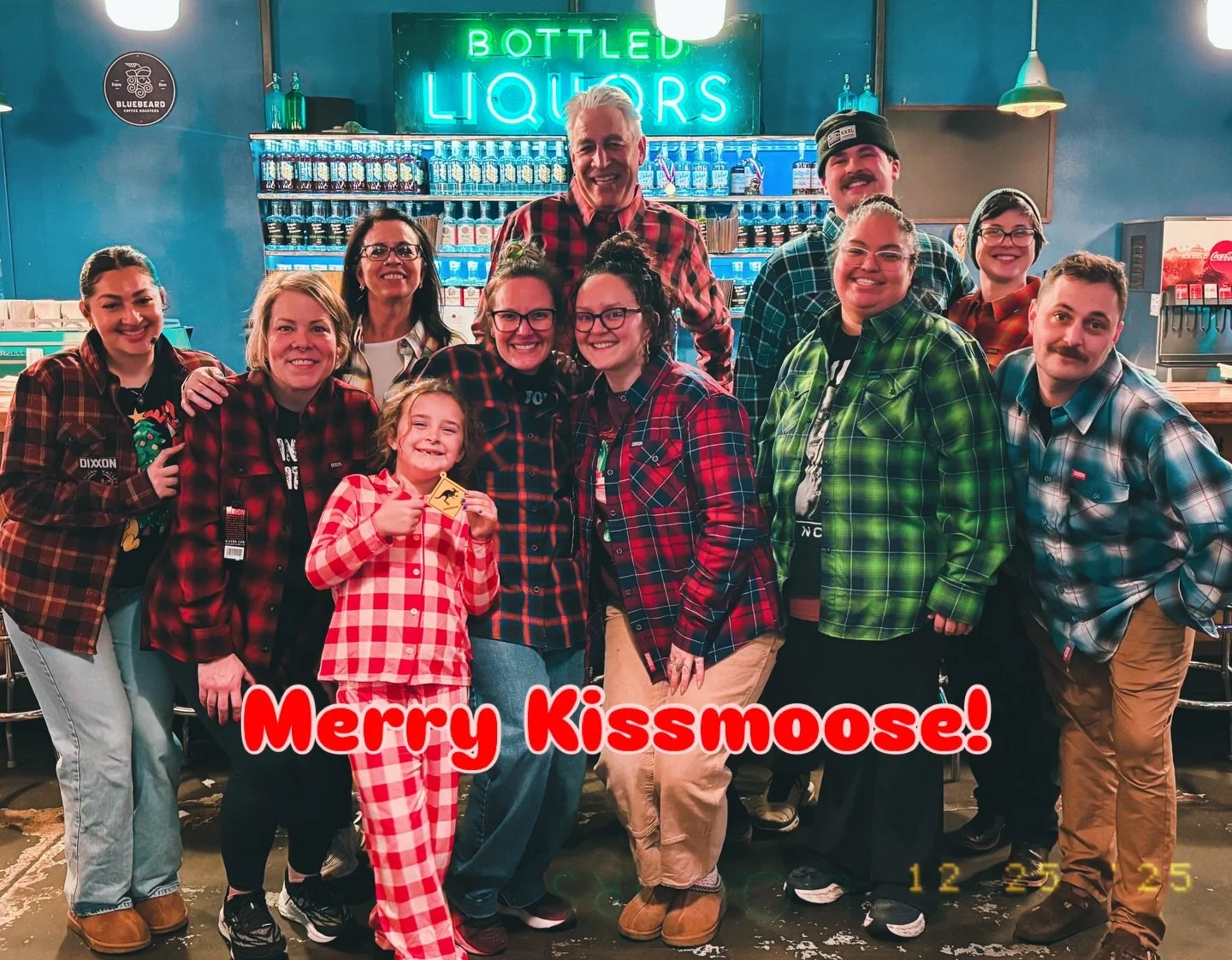The crew minus 3 wants to wish you some holiday cheer! #dixxonflannel #santa #pendletonoregon #reindeerpoop