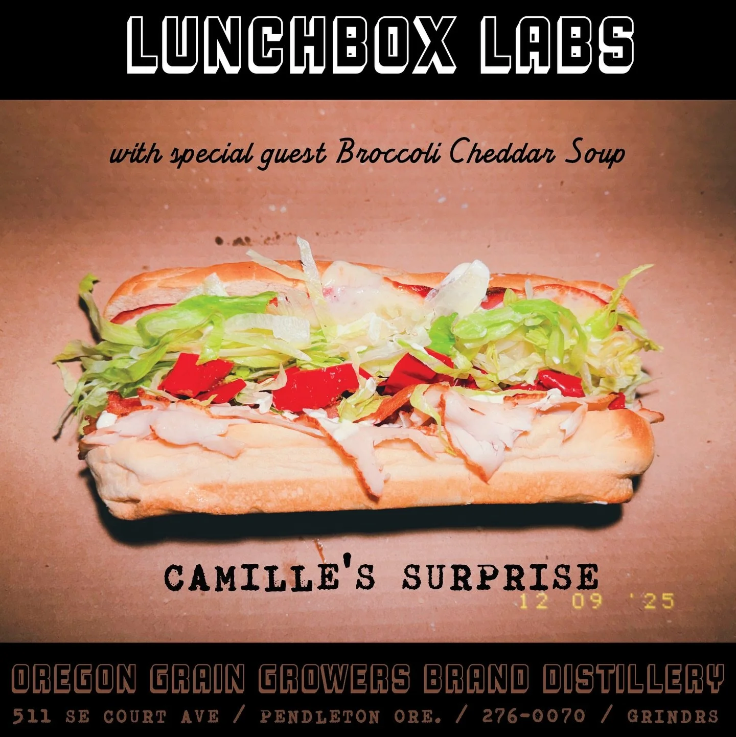 Lunchbox Labs back again 11AM-2PM along with soup and the regular menu! Camille&rsquo;s Surprise shown above with Turkey, Bacon, Salami, Swiss, Momma Lil&rsquo;s Peppers, Iceberg, Mayo. See you all soon!