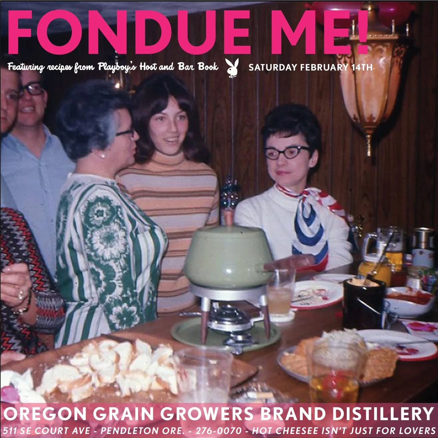 We are lighting up the Fondue pots February 14th along with a bunch of other specials. Featuring recipes from Playboy&rsquo;s Host and Bar book! Hot cheese isn&rsquo;t only for lovers. #fondue #pendletonoregon