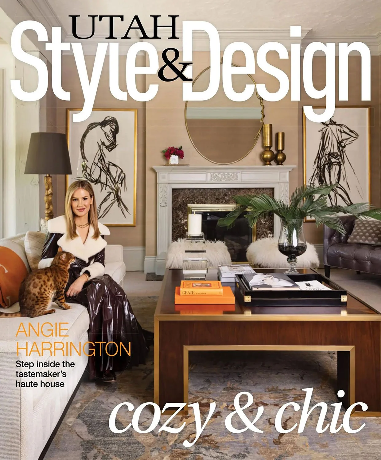  Editorial magazine cover for Utah Style &amp; Design featuring Angie Harrington of the Real Housewives of Salt Lake City, photographed by MANICPROJECT commercial photographer showcasing high-end fashion and luxury lifestyle storytelling 