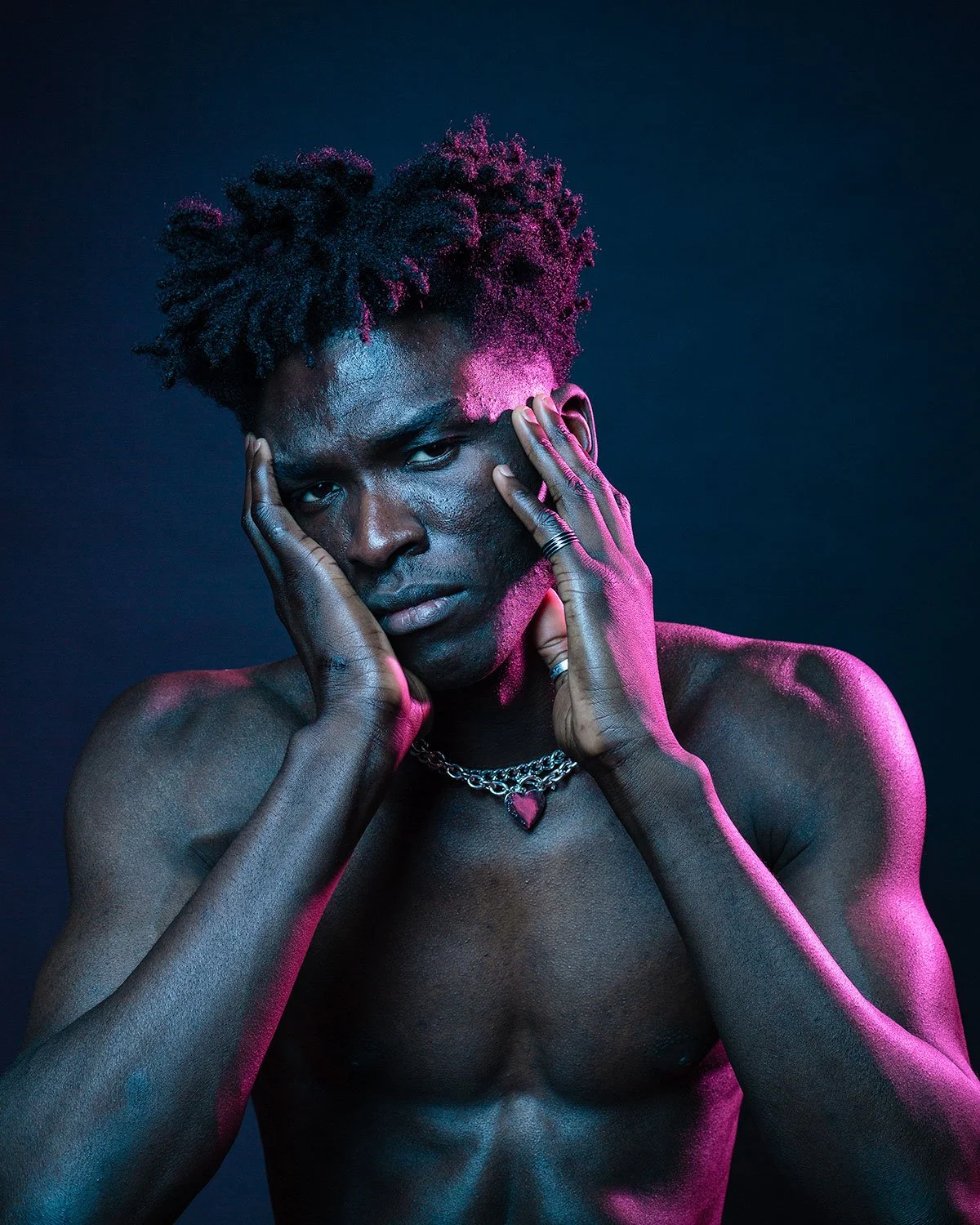  Cinematic high-contrast studio portrait by MANICPROJECT featuring dramatic lighting and sophisticated mood to showcase expert editorial photography in Salt Lake City 