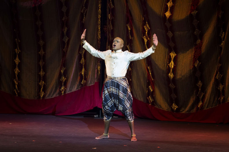 Conrad as the king in First Instinct’s Musical Production of the King and I