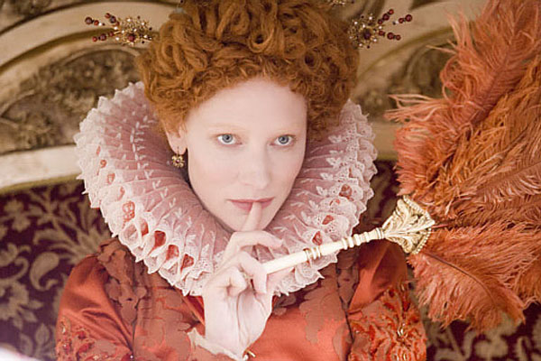 Cate Blanchett wearing one of the many fabulous costumes in Elizabeth: The Golden Age. This movie is full of stunningly beautiful visuals - scenery, costumes, all of it, and is inspiring to me on many levels. 
