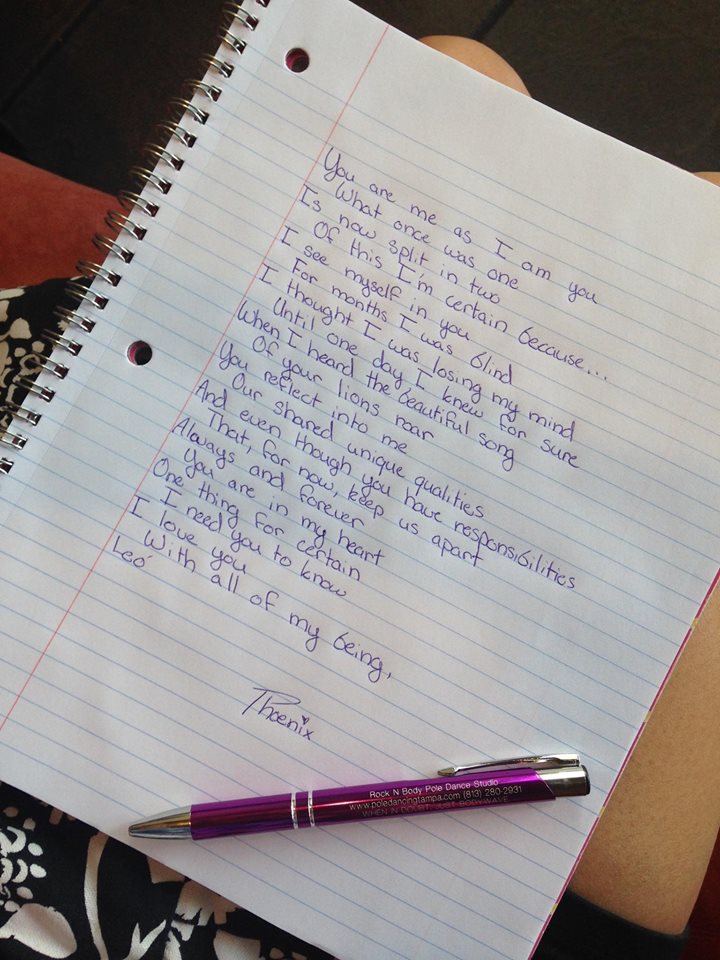 A poem from the heart by Phoenix...