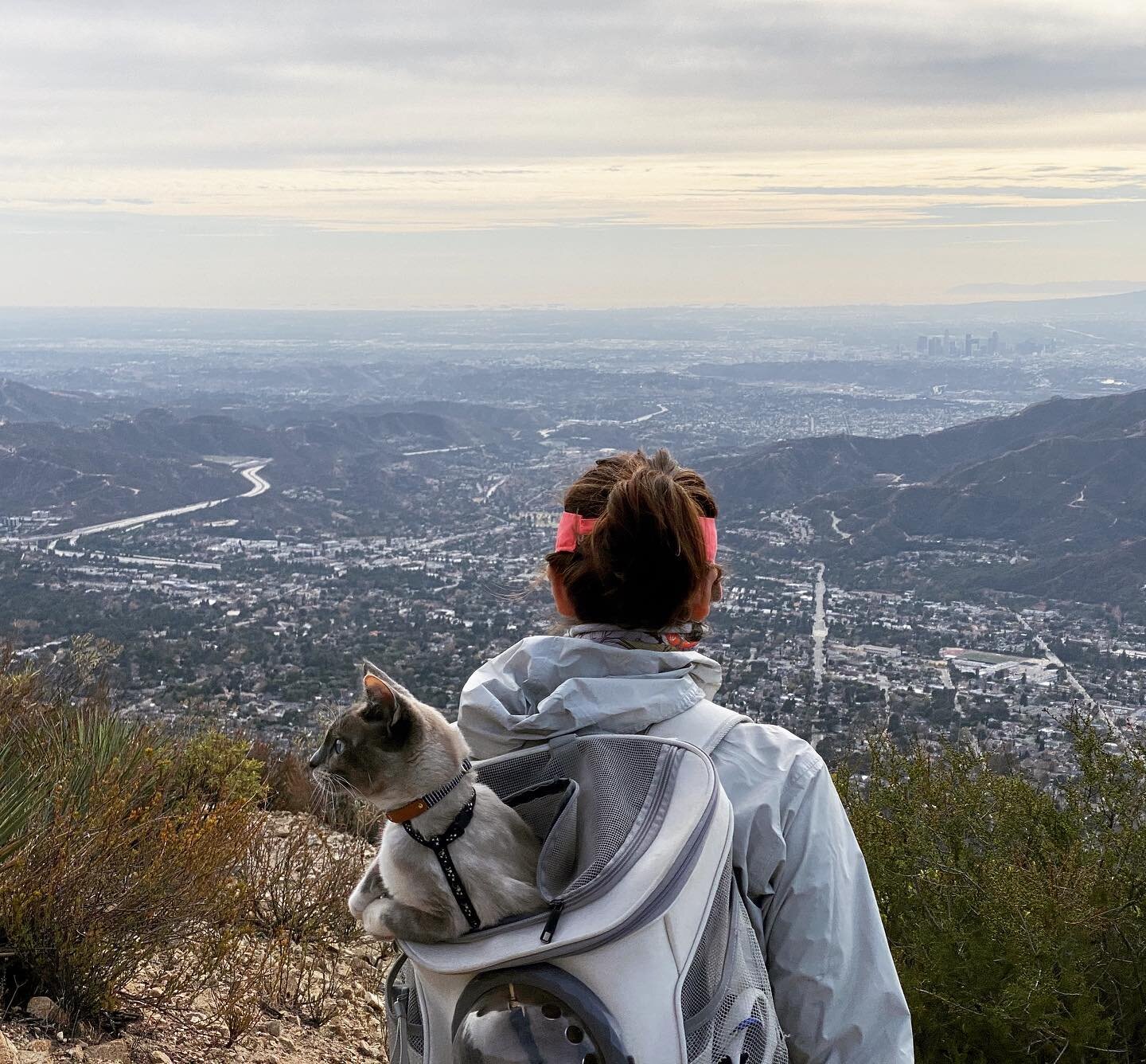 just a kid and t/her cat. | january 10, 2020 

(oh and that expert hiker that makes sure i pack enough water nuts sunscreen that we don&rsquo;t die and that we do a hike that is challenging but not so challenging that we all end up in tears - thanks 