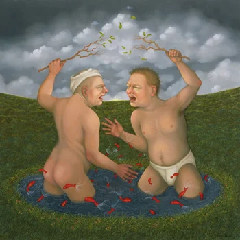 The Dogmatists III 2007-08 oil on panel, 24 x 24inches 
