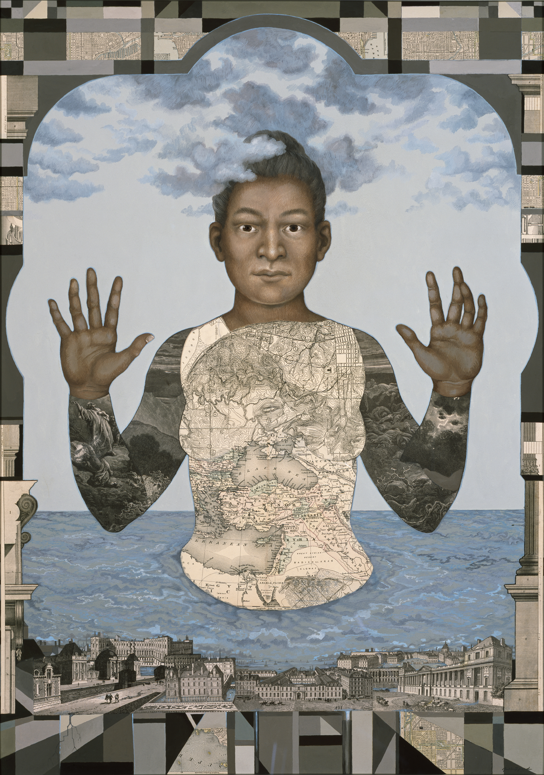Deep Water 2016 gouache & collage, 41 x 29.50 inches