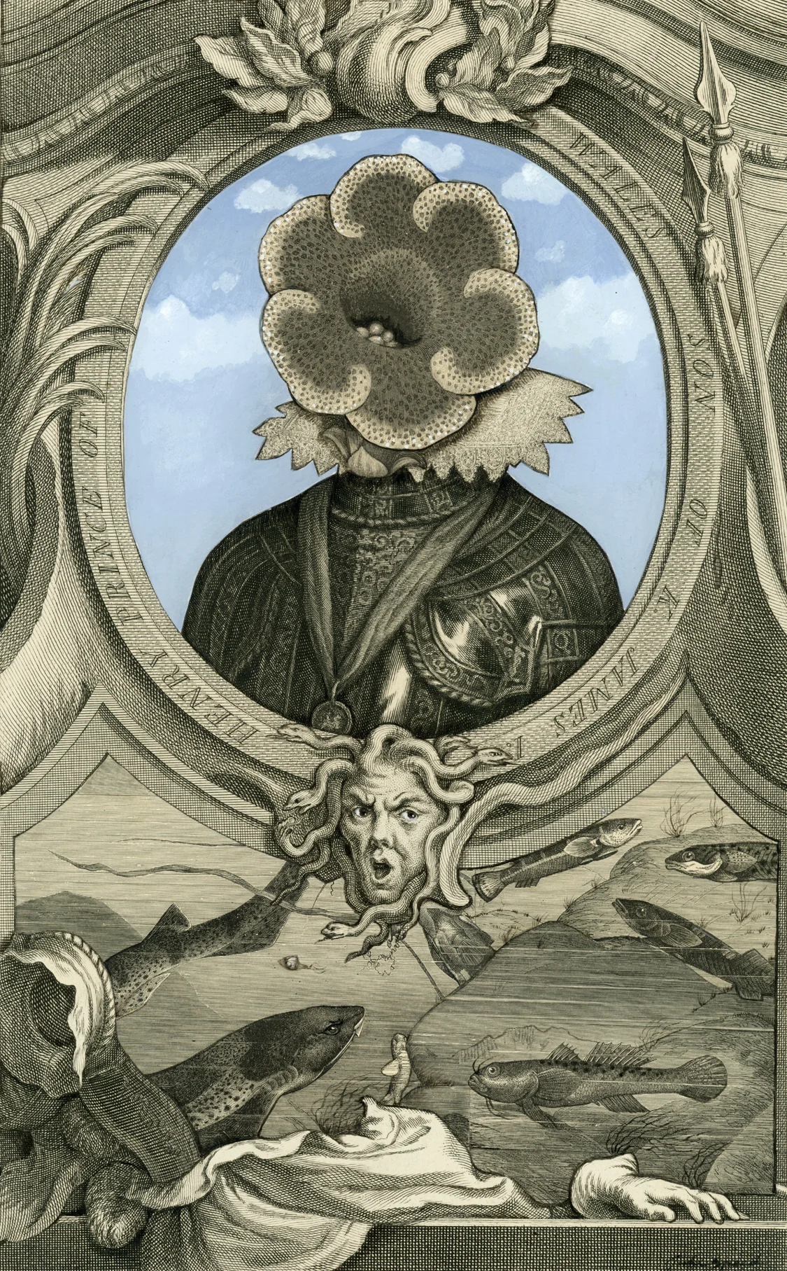 144. The Prince, 2012 collage and gouache, 14.75 x 9.25 inches