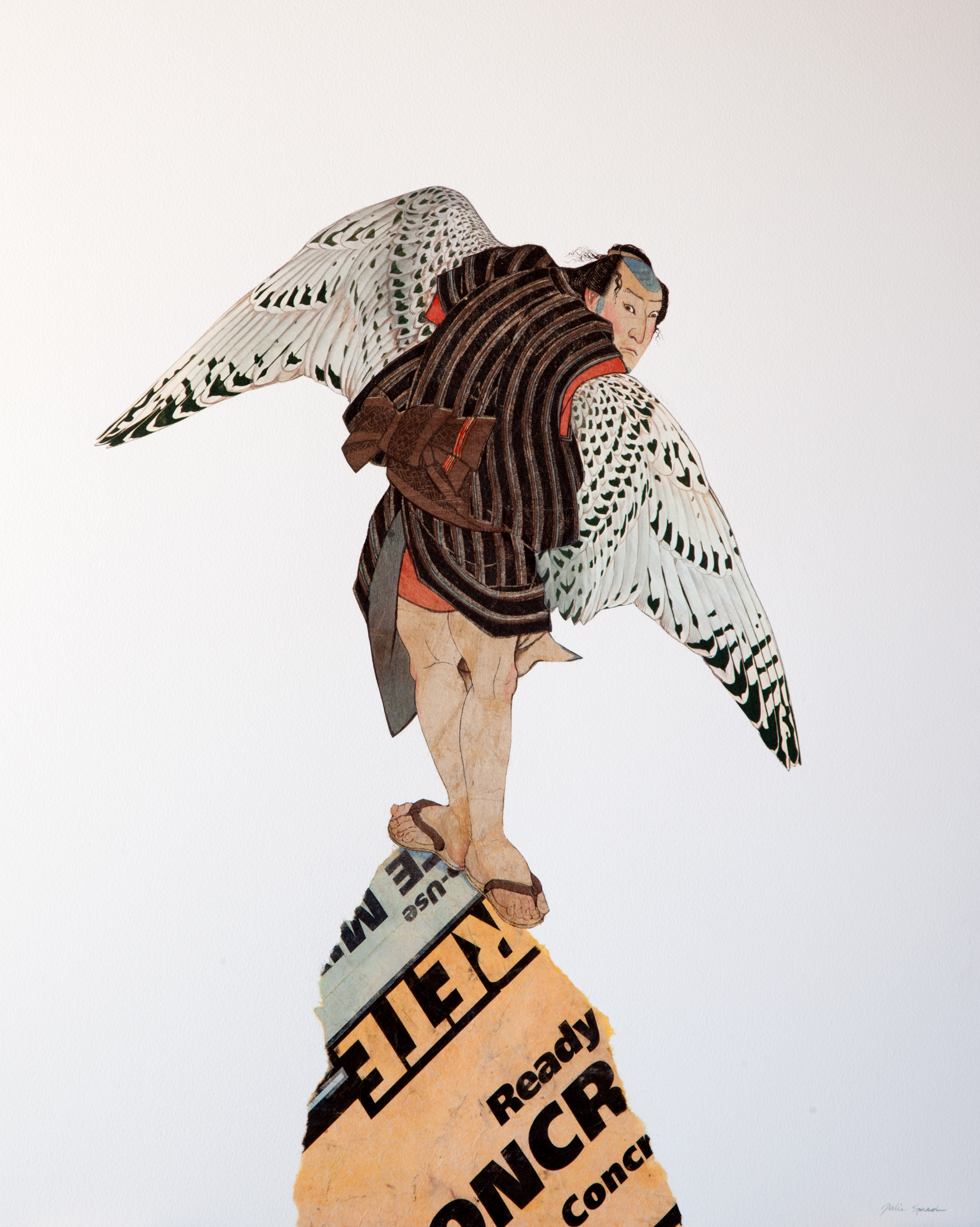 Precipice, 2013 collage and gouache 20 x 16 inches