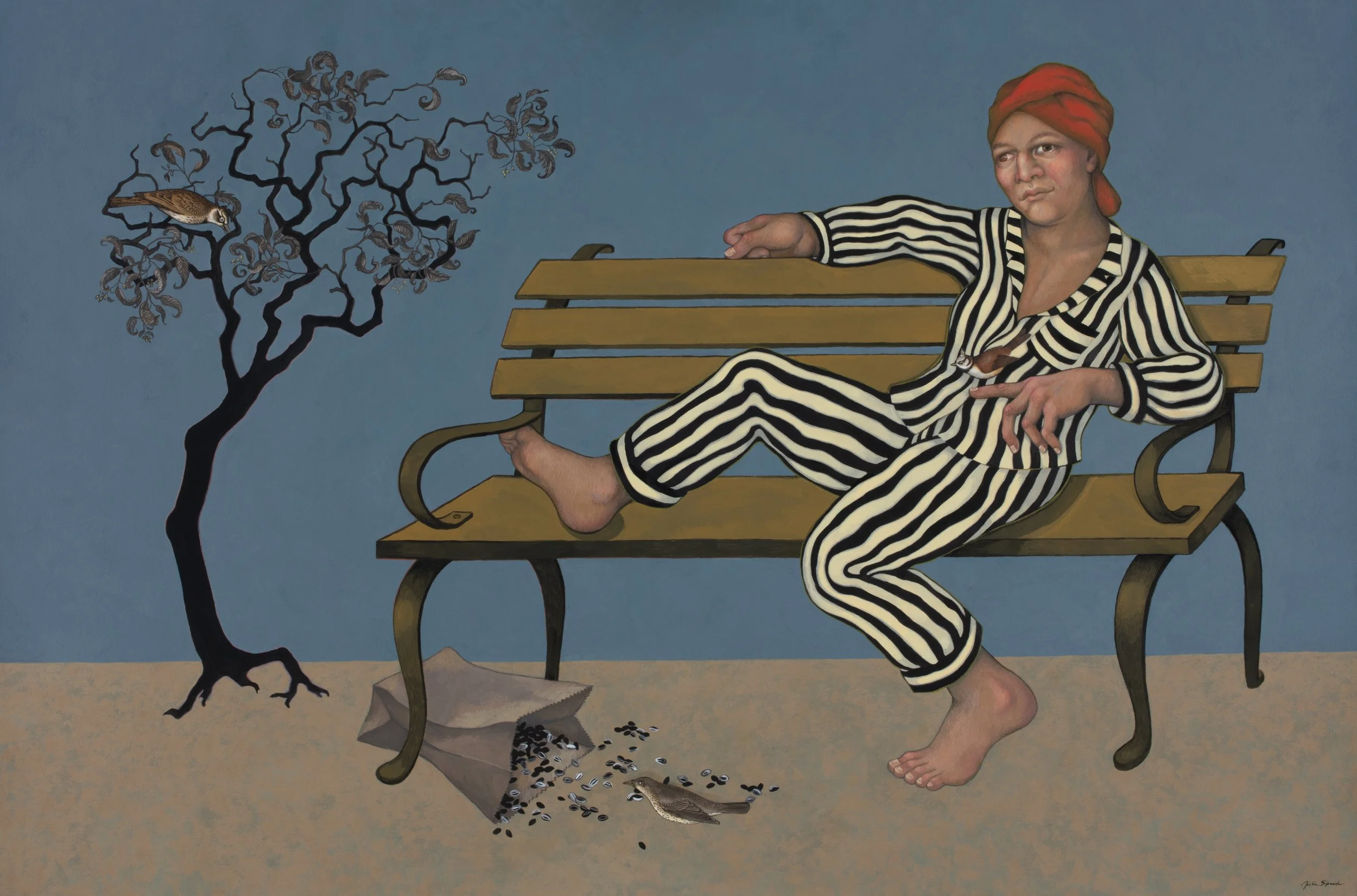 Parked LR 2023 gouache, 40 X 60 inches_.jpg