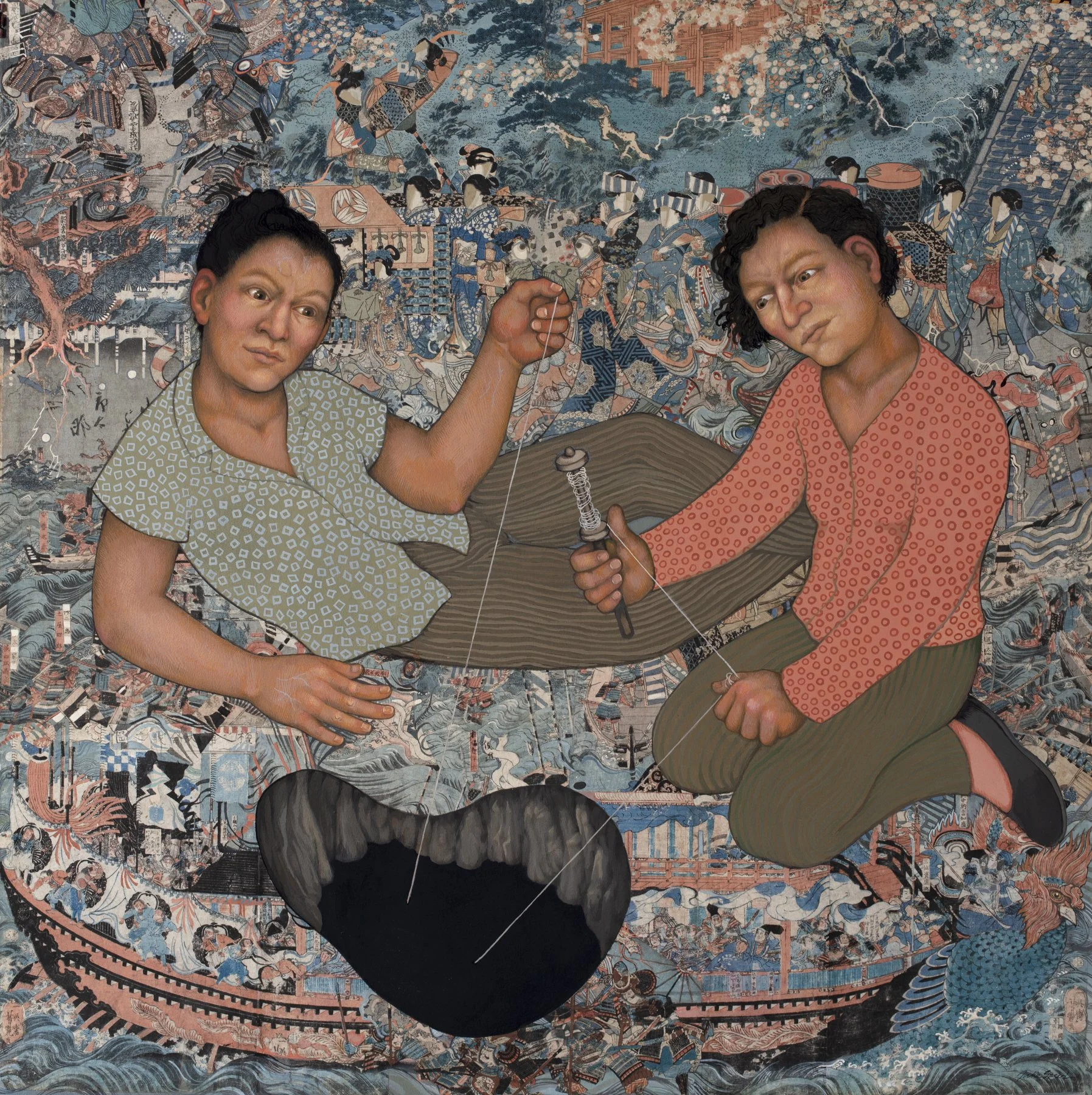 Black Hole LR 2019-2025 gouache & collage, 40 X 40 inches -0306-1.jpg