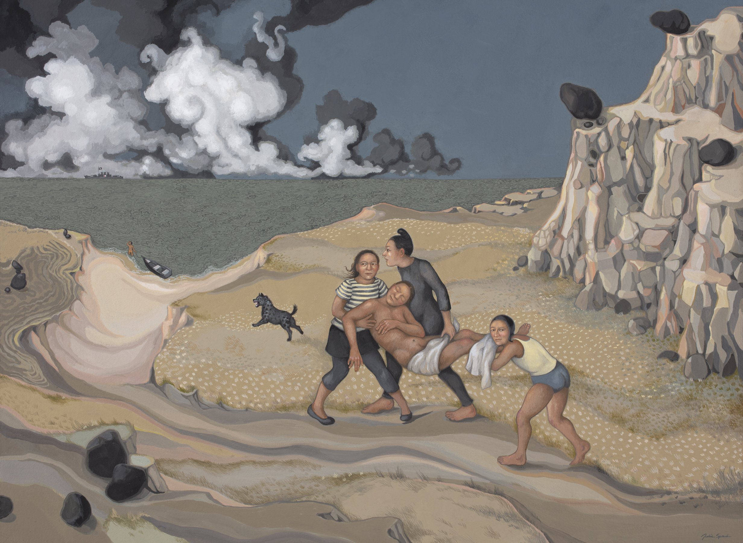 Deliverance  LR 2025 gouache, 30 X 40 inches.jpg