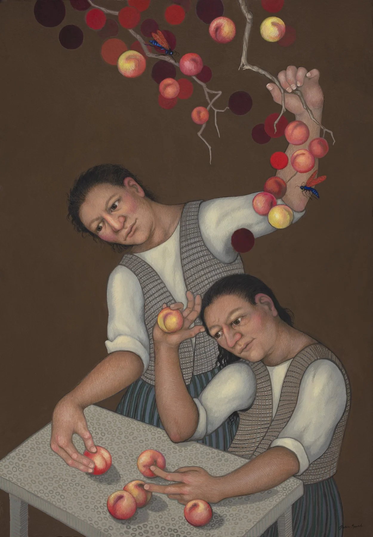 Untitled (Peaches) 2025 gouache, 29.50 X 20.75 inches_.jpg