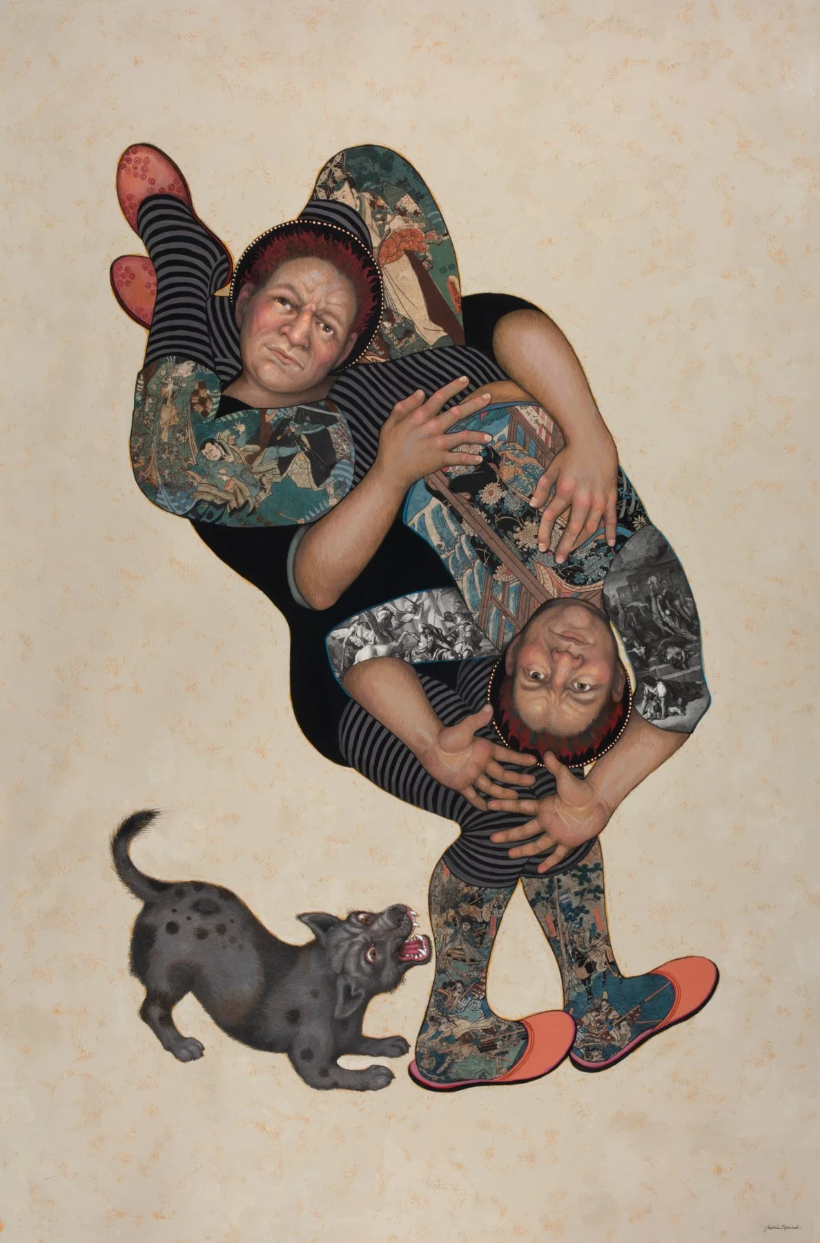 Spotted Dog  2022 gouache & collage, 60 X 40 inches .jpg