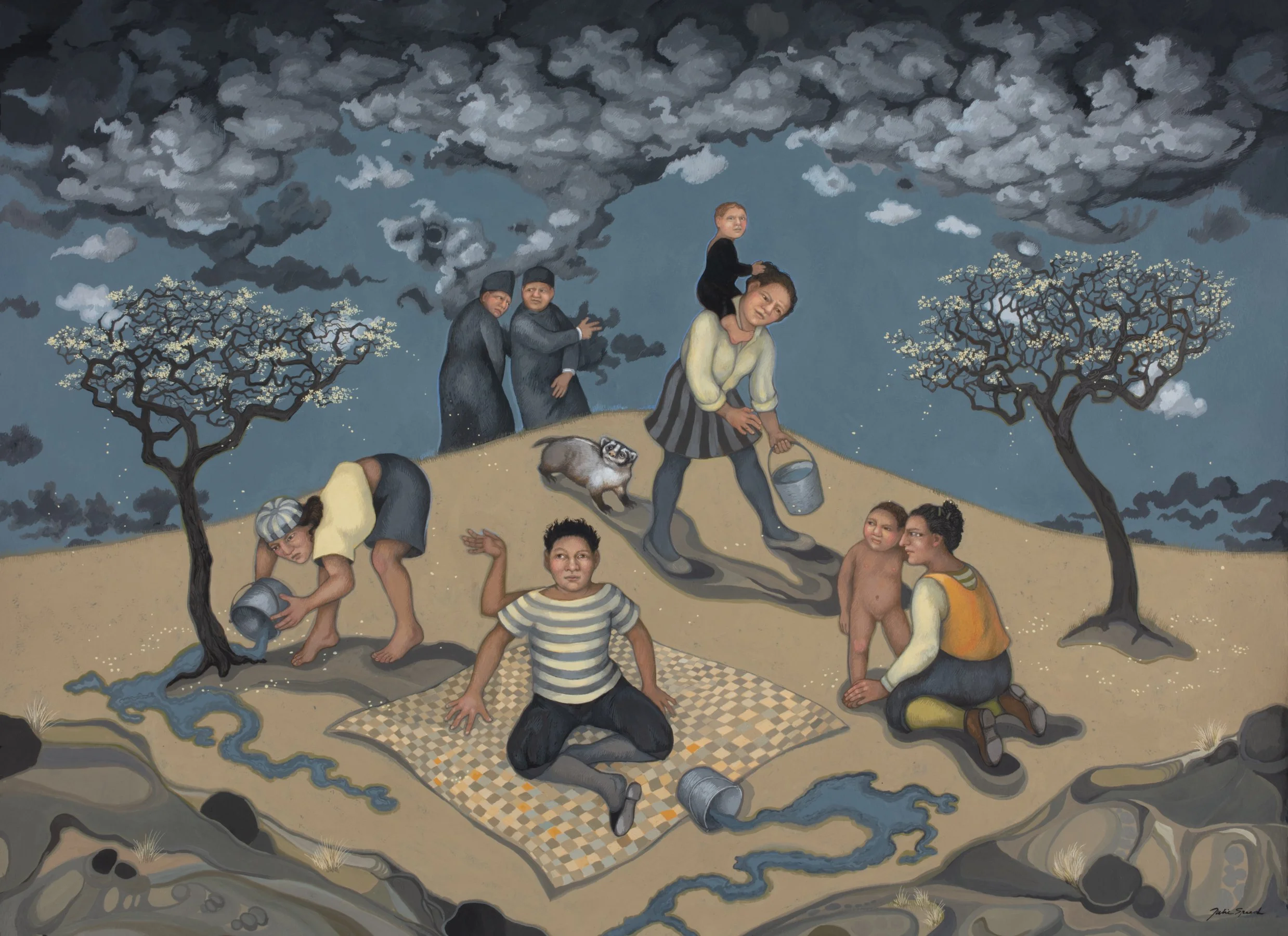 Waiting for Rain  LR 2022 gouache painting, 29.50 X 40 inches_.jpg