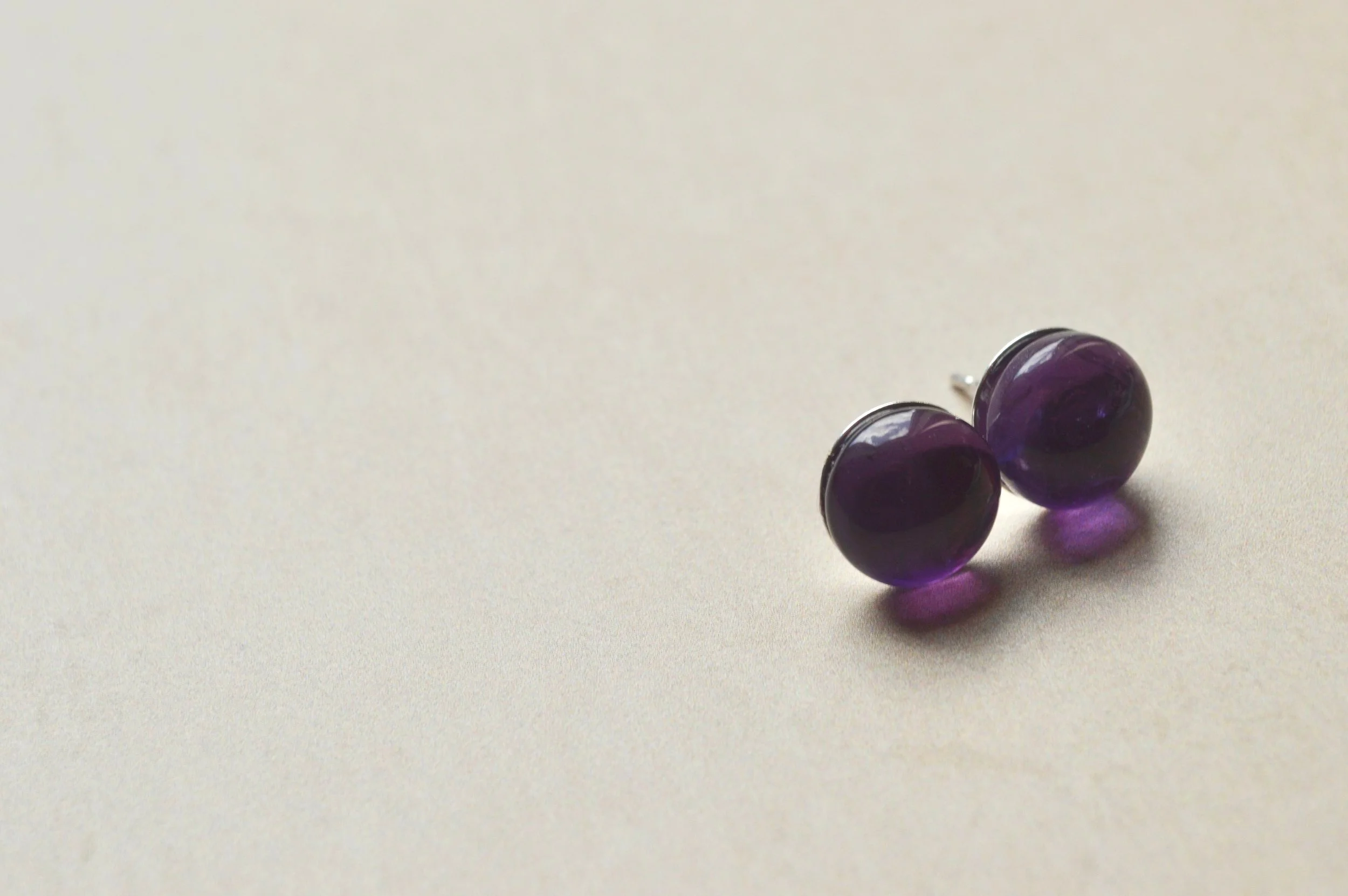 Amethyst Stud Earrings