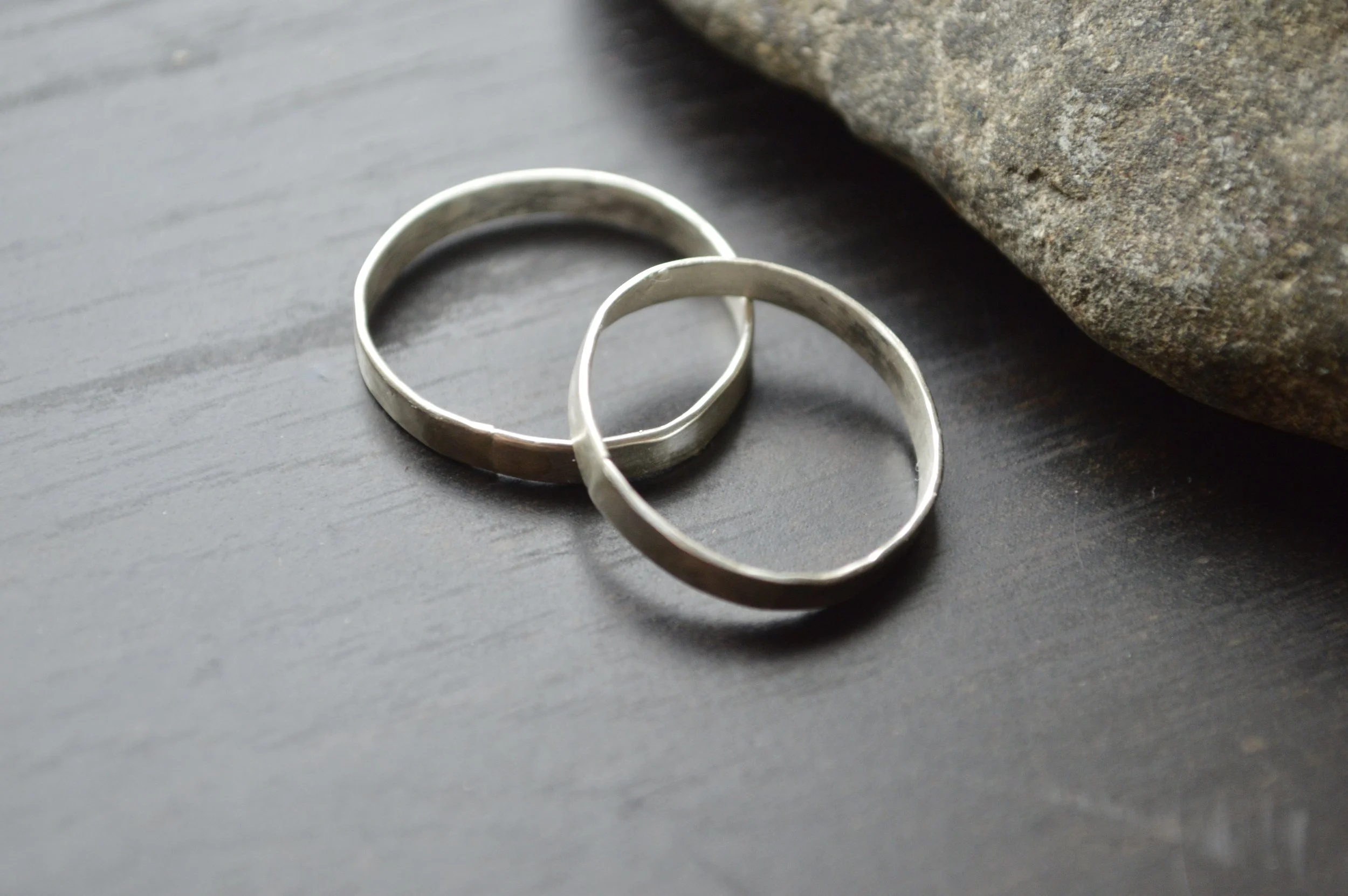 Hammered Silver Band