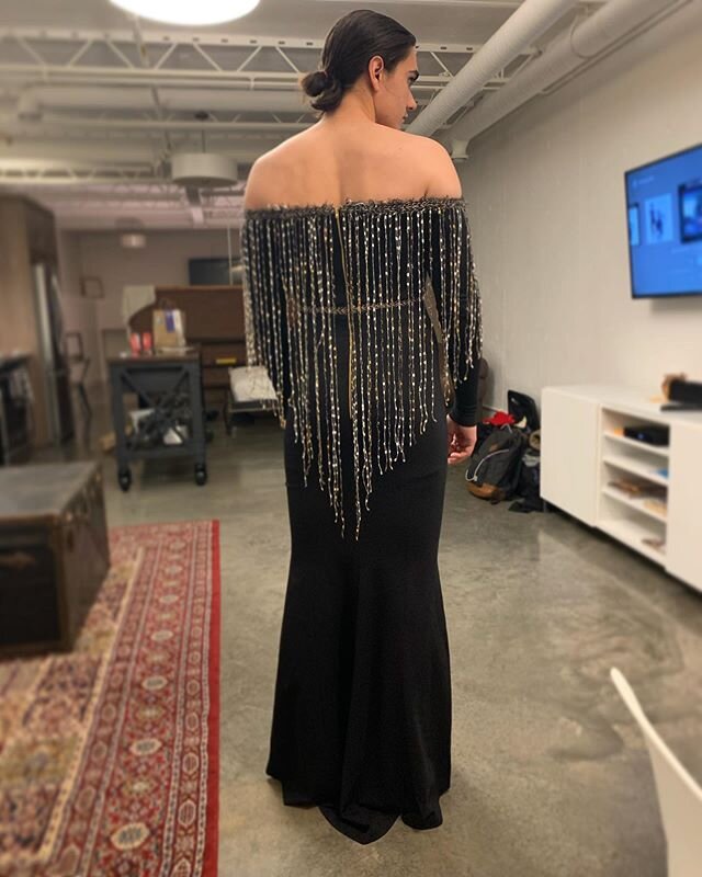 The Marguerite Matriarch Gown in fittings for @otahpiaakifashionweek &bull; #bts #indigenousfashion #indigenousmade #handembroidered