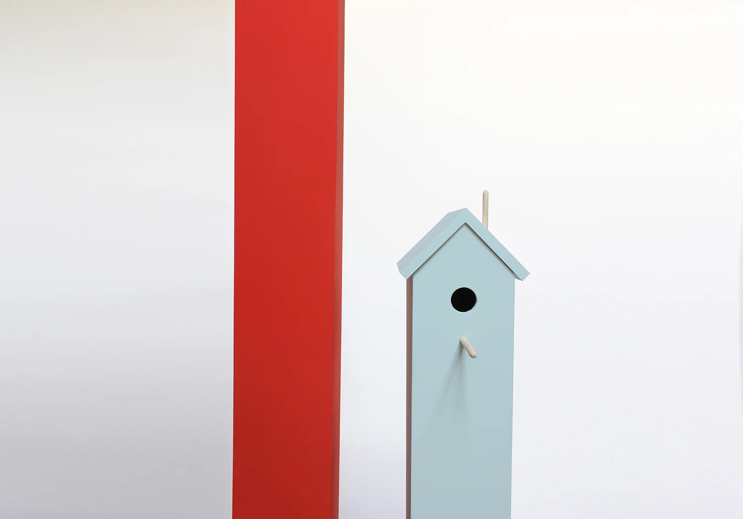  Rather than bring the birds to the birdhouse, I wanted to bring the birdhouse to the birds so I started with the foundation and stretched the archetypal house up to the sky.    At 4'-6" (129.54 cm), 4'-10" (147.32 cm) and 6'-0" (182.88 cm)&nbsp;Atti