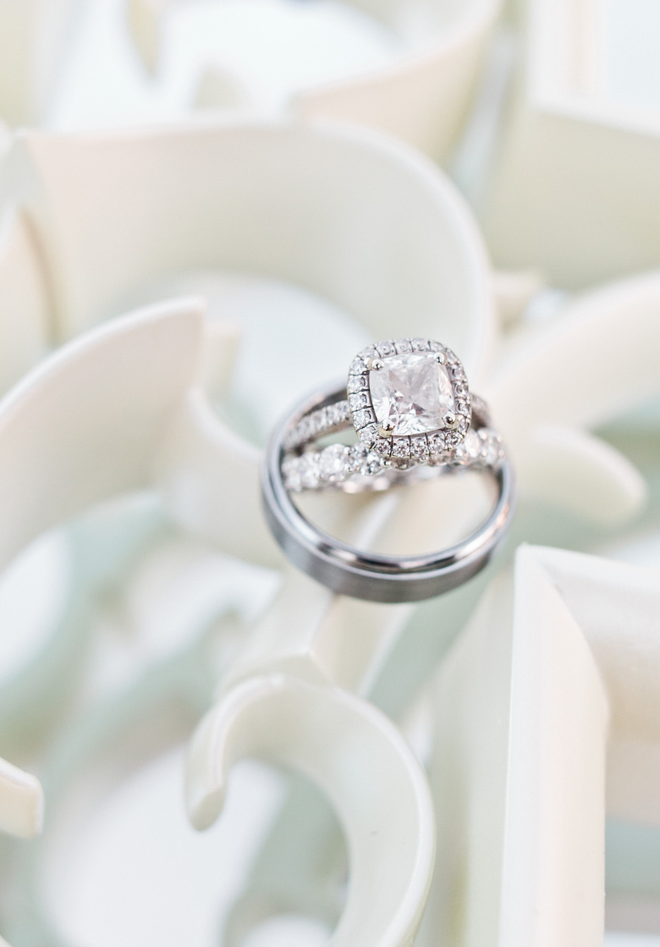 Image of wedding rings on a wedding day at TPC Sawgrass in Ponte Vedra, Florida