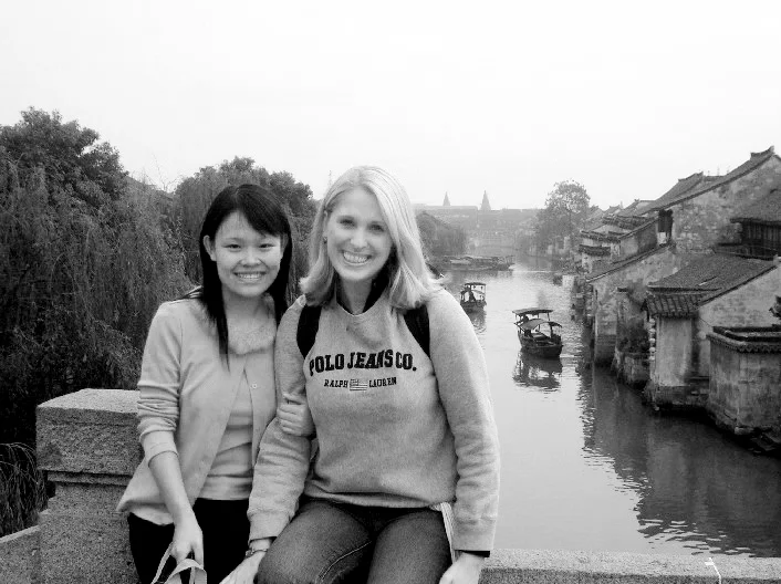 My colleague, Sunny, and me in Zhouzhuang