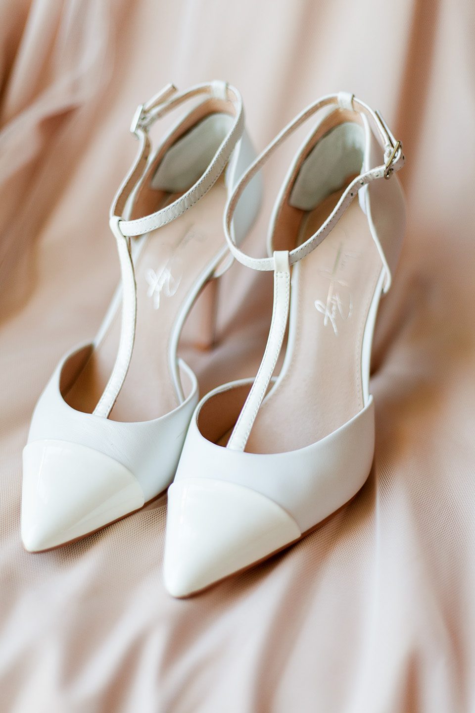 Bridal shoes photographed on the wedding day at The Vinoy in St. Pete, Florida | Debra Eby Photography Co.